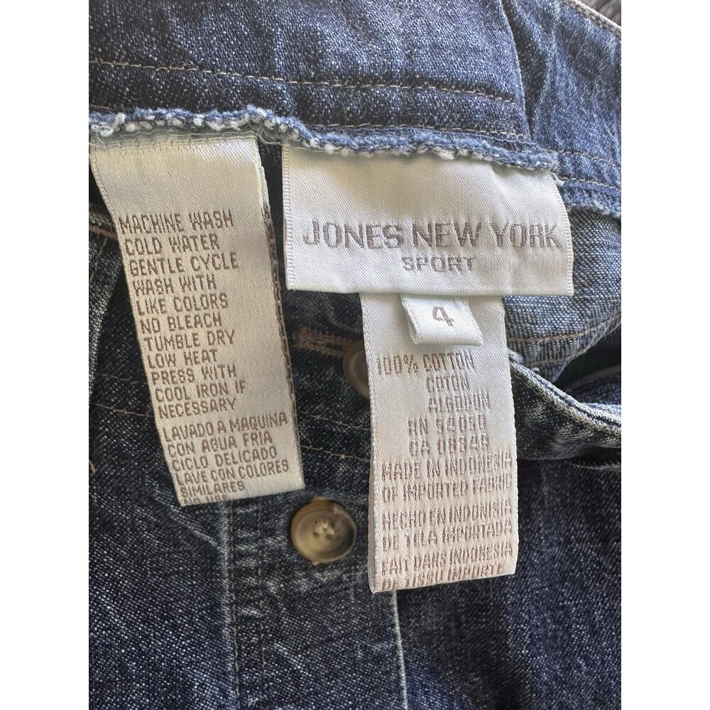 VTG 90s Jones New York Cotton Denim Maxi Skirt full button front Western Y2K Sz4 - Picture 6 of 9